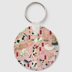 其のまま地口猫飼好五十三疋（上）,  KEY RING