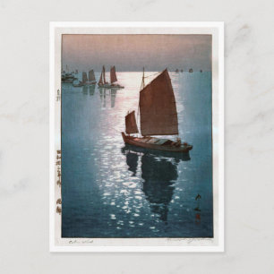 凪静, 吉田博 Calm Wind, Hiroshi Yoshida, Woodcut Postcard