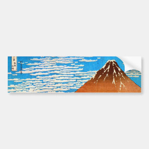 凱風快晴(赤富士), 北斎 Red Mount Fuji, Hokusai, Ukiyo-e Bumper Sticker