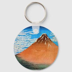 凱風快晴(赤富士), 北斎 Red Mount Fuji, Hokusai, Ukiyo-e Key Ring