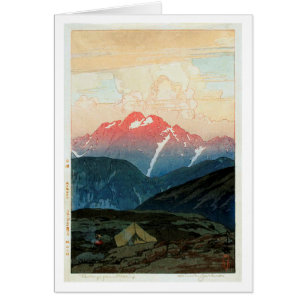 剣山の旭, Mount Tsurugi, Hiroshi Yoshida, Woodcut