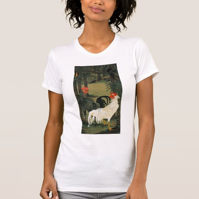 動植綵絵(16)棕櫚雄鶏図, 伊藤若冲 T-Shirt (Front)