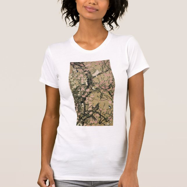 動植綵絵(18)桃花小禽図, 伊藤若冲 T-Shirt (Front)