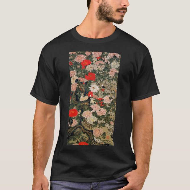 動植綵絵(22)牡丹小禽図, 伊藤若冲 T-Shirt (Front)
