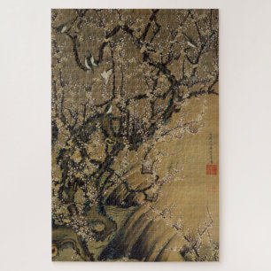動植綵絵(2)梅花小禽図, 伊藤若冲 JIGSAW PUZZLE