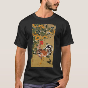 動植綵絵(5)向日葵雄鶏図, 伊藤若冲 T-Shirt