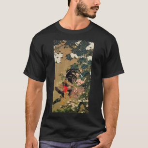 動植綵絵(6)紫陽花双鶏図, 伊藤若冲 T-Shirt