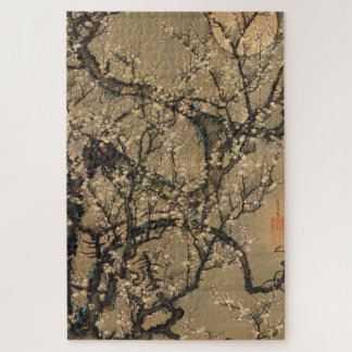 動植綵絵(8)梅花晧月図, 伊藤若冲 JIGSAW PUZZLE