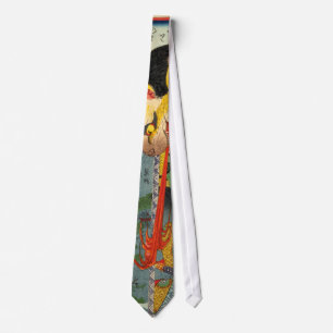 化け猫, 豊国 Monster Cat, Toyokuni, Ukiyo-e Tie
