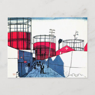「千住タンク街」小泉癸巳男  (1930) POSTCARD