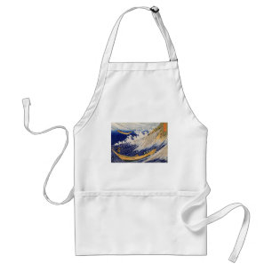 千絵の海・総州銚子, 北斎 Ocean Waves, Hokusai Standard Apron