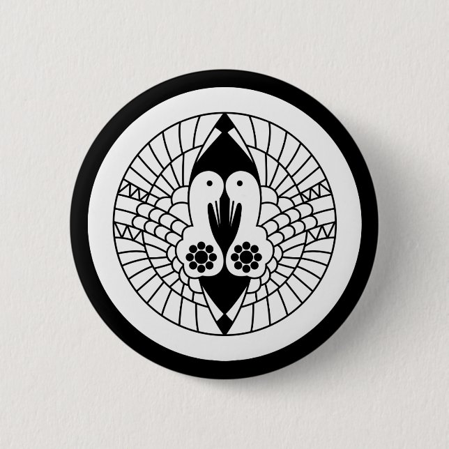 南部鶴 6 CM ROUND BADGE (Front)