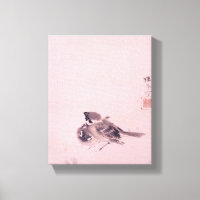 双雀, 栖鳳 Pair of The Sparrow, Seihō, Japanese Art