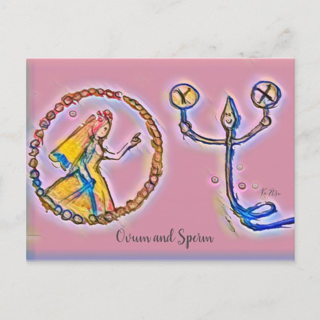 受精卵　ピンクカラーの POSTCARD (Front)