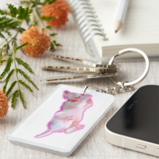 可愛い猫 子猫の頃[When the cat 'kawaii' was a kitten.] Key Ring