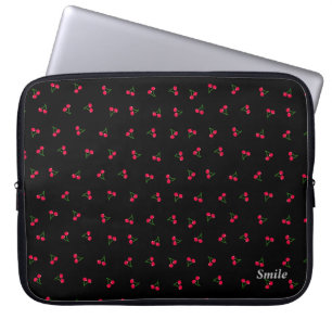 名前　カスタム　チェリー（ブラック）  ラップトップスリーブ LAPTOP SLEEVE