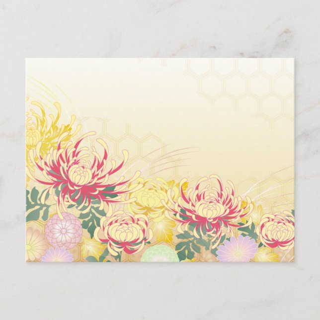 和の美しさを届ける＊菊のポストカード POSTCARD (Front)