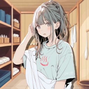 和柄銭湯マークTシャツ｜Nihon SENTO T-Shirt 寿司娘 GenerativeAI