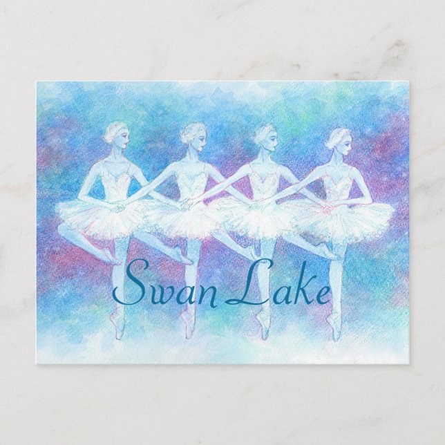 四羽の白鳥の踊りポストカード POSTCARD (Front)