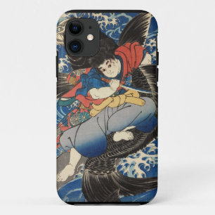 坂田金時と巨鯉, 国芳, Sakata Kintoki & Huge Carp, Kuniyoshi Case-Mate iPhone Case