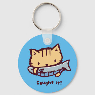 大きなお魚ゲット!| Big Catch! Cute Kitten with a Fish Key Ring