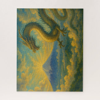 富士山と黄金の龍/Golden Dragon over Mt. Fuji Jigsaw Puzzle