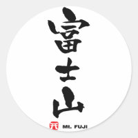 富士山, Mt. Fuji Japanese Kanji