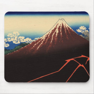 山下白雨, 北斎 Thunder and Mount Fuji, Hokusai, Ukiyo-e Mouse Pad
