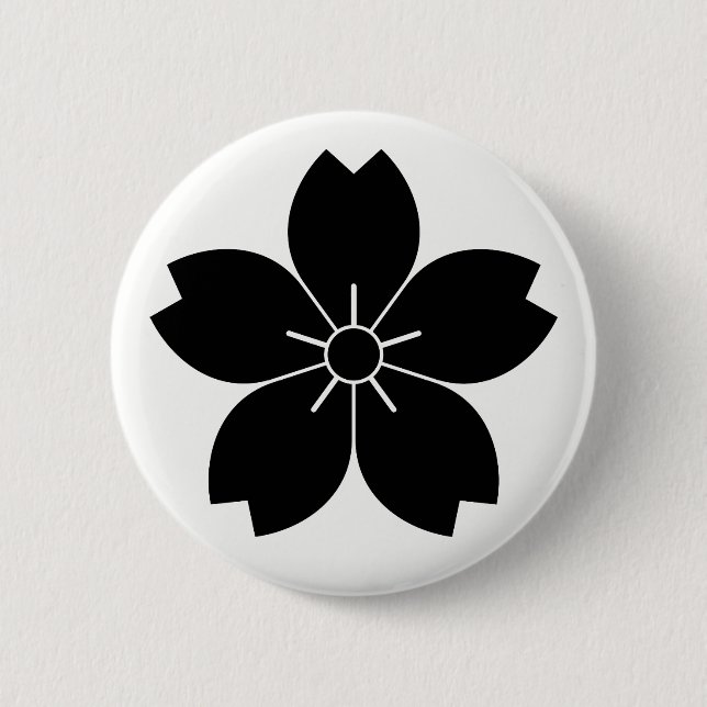 山桜 6 CM ROUND BADGE (Front)
