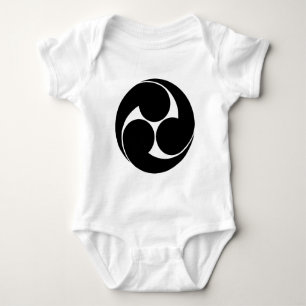 左三つ巴（地抜き） BABY BODYSUIT
