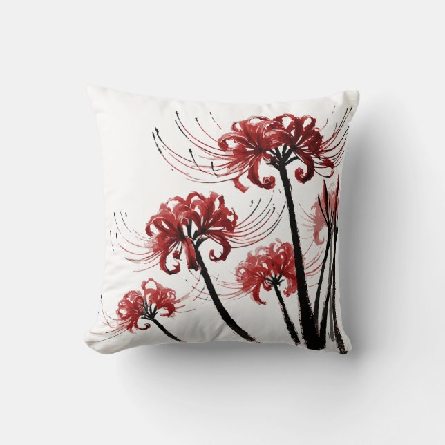 彼岸花( red spider lily ) cushion (Front)
