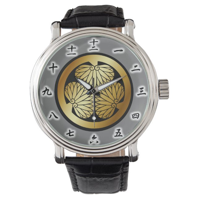 徳川　家紋, Tokugawa KAMON, Japanese Family Crest Watch (Front)