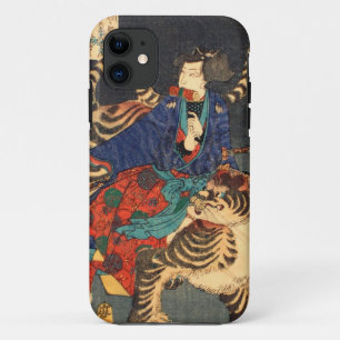 忍者と虎, 芳年 Ninja Hero & Tiger, Yoshitoshi, Ukiyo-e iPhone 11 Case