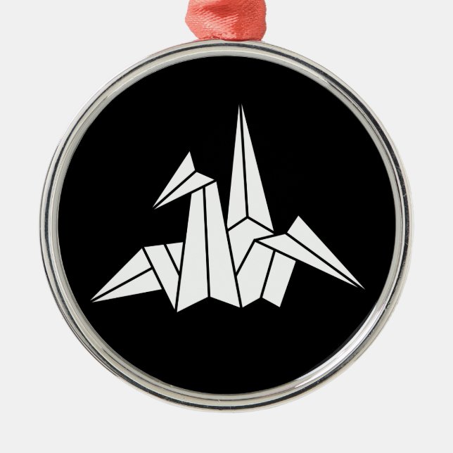 折り鶴 METAL TREE DECORATION (Front)