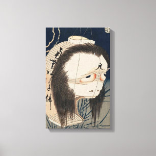 提灯のお化け, 北斎 Ghost of The Lantern, Hokusai, Ukiyo-e Canvas Print