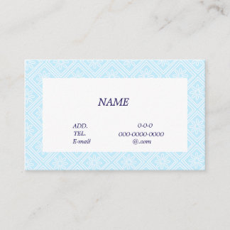文字 カスタマイズ 菊 ブルー 名刺 BUSINESS CARD