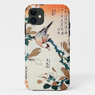 文鳥とコブシ, 北斎 Java Sparrow and Kobushi, Hokusai Case-Mate iPhone Case