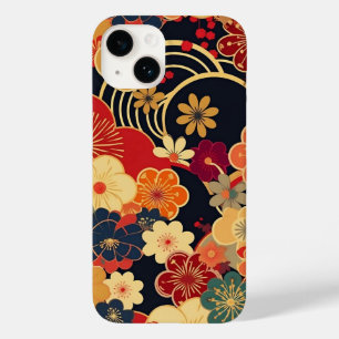 日本の伝統的なヴィンテージデザインを使用したアート作品　花 Case-Mate iPhone 14 CASE