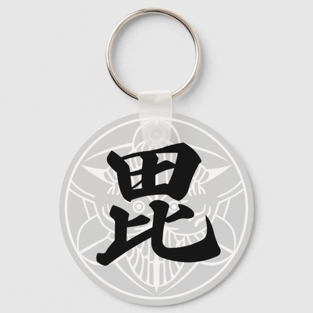 日本の戦国武将　上杉謙信　毘 KEY RING (Front)