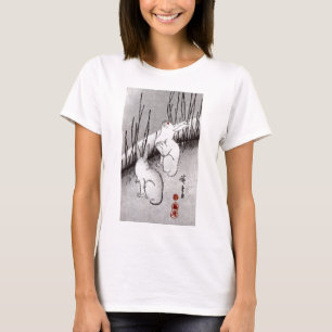 月に兎, 広重 Moon and Rabbits, Hiroshige, Ukiyo-e T-Shirt