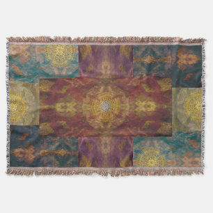 月読-紅華 THROW BLANKET