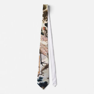 松に鶴, 北斎 Cranes on Pine Tree, Hokusai, Ukiyo-e Tie