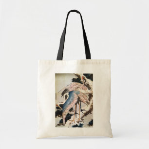 松に鶴, 北斎 Cranes on Pine Tree, Hokusai, Ukiyo-e Tote Bag