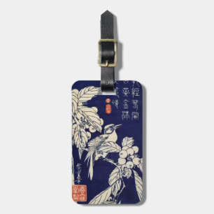 枇杷に鳥, 広重 Bird and Loquat, Hiroshige, Ukiyo-e Luggage Tag