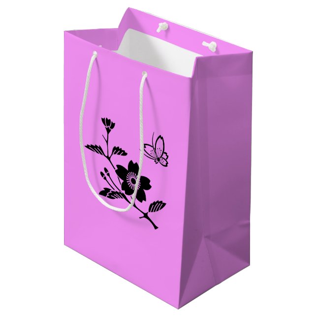 枝桜に中陰飛び蝶 MEDIUM GIFT BAG (Front Angled)