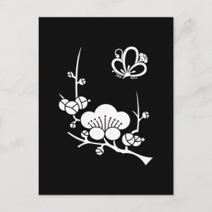 枝梅に中陰梅蝶 POSTCARD