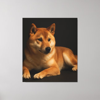 柴犬ポートレート – Shiba Inu Art Canvas Print