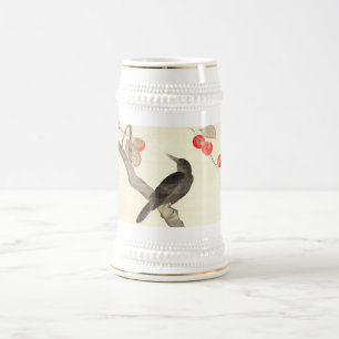 柿に烏, 抱一 Persimmon and Crow, Hōitsu Beer Stein