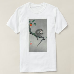 柿に猿, 古邨 Monkey on Persimmon tree, Ohara Koson T-Shirt