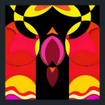 桃花园 - Ken Gauge Art Poster<br><div class="desc">桃花园 (Peach Blossom Garden). 2025, Ken Gauge. Digital art: abstract.</div>